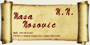 Maša Nosović vizit kartica